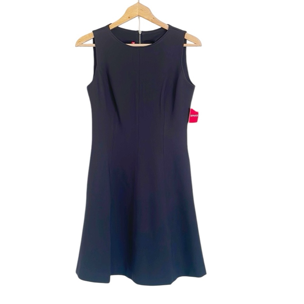 Spanx Perfect Fit & Flare Classic Navy Blue Sleeveless Dress Size S